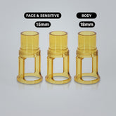 Candela Distance Gauges for Gentle Pro Lasers – 2 Pc (15mm) for Face & Sensitive Areas + 1 Pc (18mm) for Body – Hair Removal Laser Tips