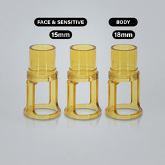 Candela Distance Gauges for Gentle Pro Lasers – 2 Pc (15mm) for Face & Sensitive Areas + 1 Pc (18mm) for Body – Hair Removal Laser Tips