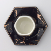 6 PCS Ceramic coffee cup set with a plate.