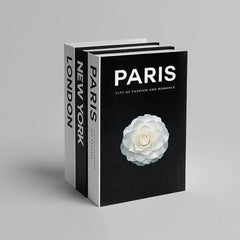 3 Pcs Decorative Faux Books Set for Home Decor (Paris/London/New York)