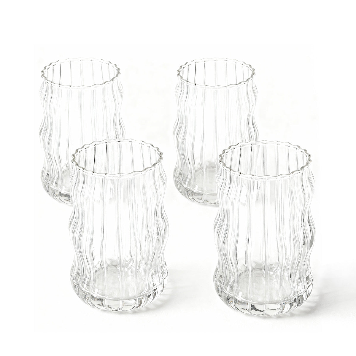 4pcs Puffy Glass Cups