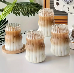 4pcs Puffy Glass Cups