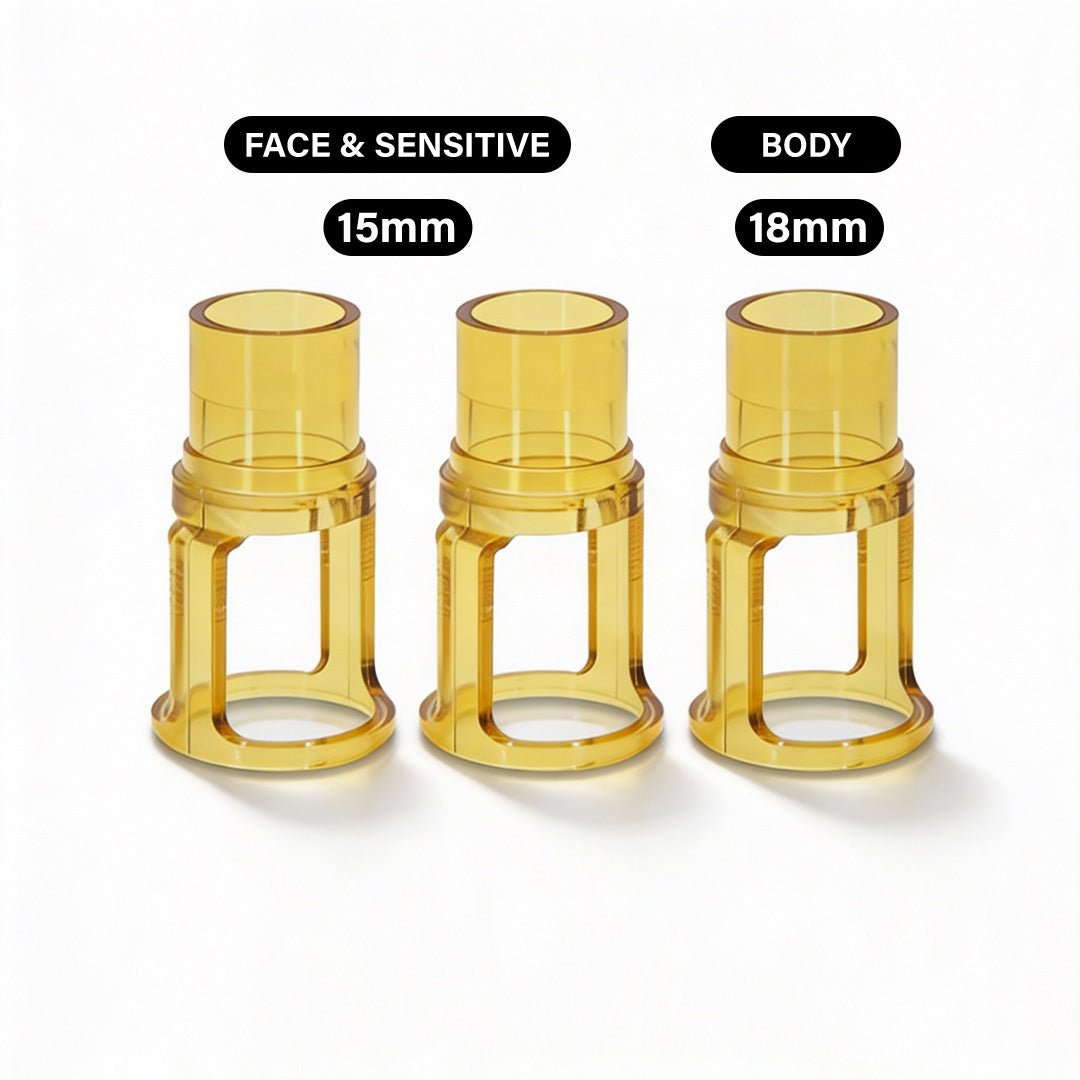 Candela Distance Gauges for Gentle Pro Lasers – 2 Pc (15mm) for Face & Sensitive Areas + 1 Pc (18mm) for Body – Hair Removal Laser Tips
