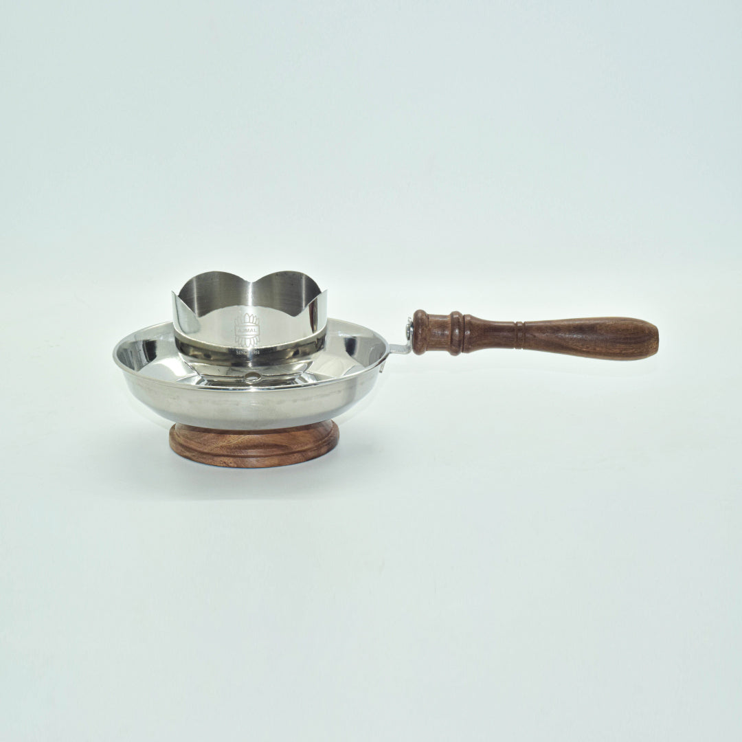 Ajmal Deluxe Lahab Incense Burner with Wooden Handle and Anti Slip