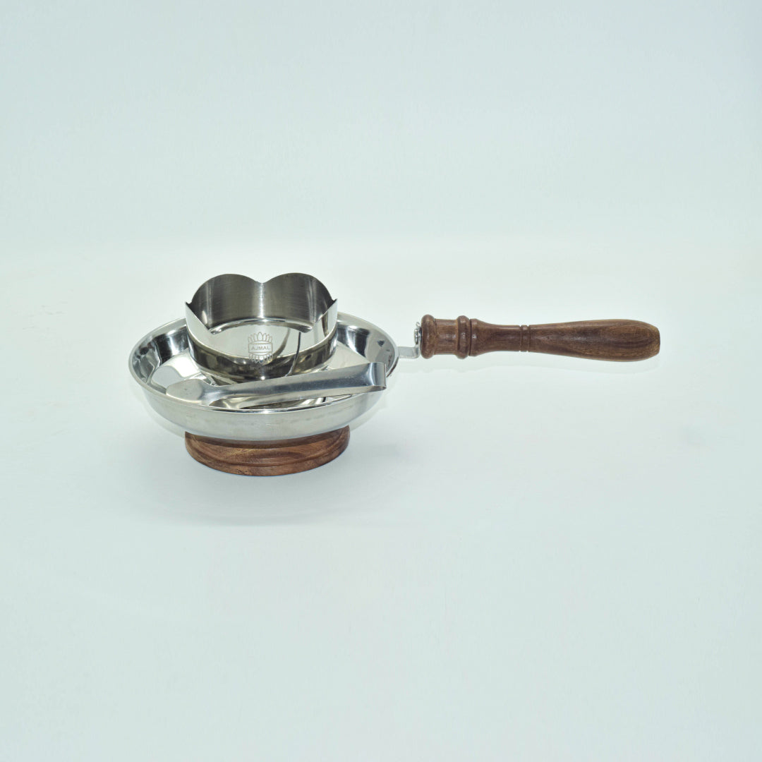 Ajmal Deluxe Lahab Incense Burner with Wooden Handle and Anti Slip
