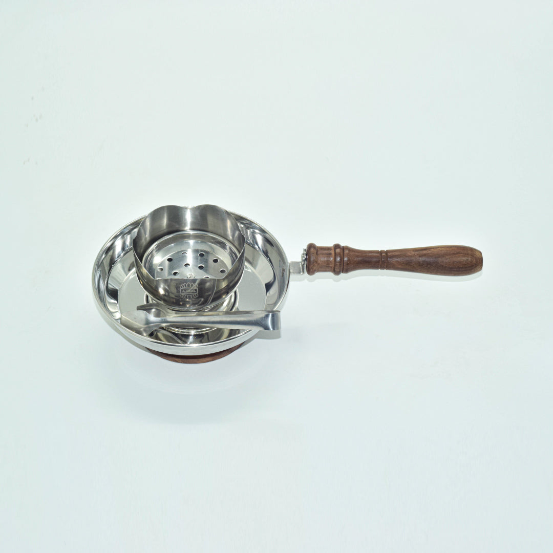 Ajmal Deluxe Lahab Incense Burner with Wooden Handle and Anti Slip